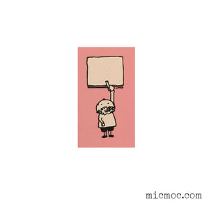 Kodomo No Kao - Fusen Stamp 'Boy Writing on Board' 011 from micmoc.com at Mic Moc