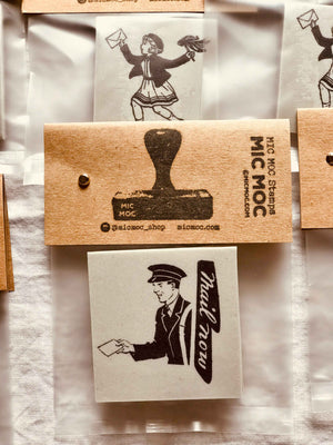 'Mail Now' Vintage Postie Rubber Stamp by Mic Moc -Vintage Post by micmoc.com at Mic Moc