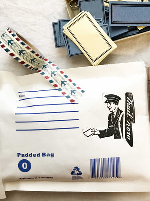 'Mail Now' Vintage Postie Rubber Stamp by Mic Moc -Vintage Post by micmoc.com at Mic Moc
