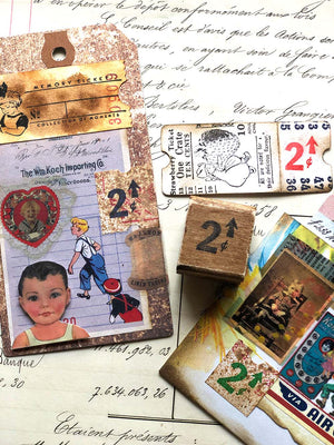 '2 Cents' Wood Rubber Stamp by Mic Moc (2セントの価格)from micmoc.com