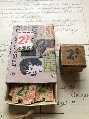 '2 Cents' Wood Rubber Stamp by Mic Moc (2セントの価格)from micmoc.com
