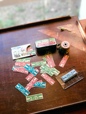 '2 For 25 Retro Price' Rubber Stamp by Mic Moc (レトロ値札 hanko) from micmoc.com