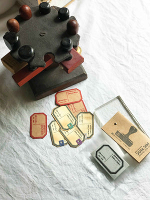 'Special Delivery’ Dennison-inspired Vintage Label Rubber Stamp - Vintage Post by Mic Moc