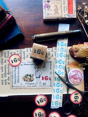 '6 Cents' Wood Rubber Stamp by Mic Moc (6セントの価格)from micmoc.com
