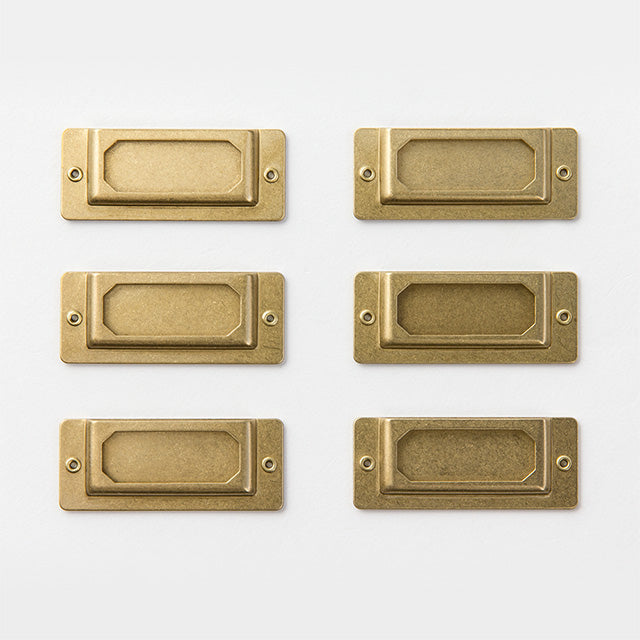 Traveler's Company Brass Label Plate - Set of 6 from micmoc.com at Mic Moc Curated Emporium