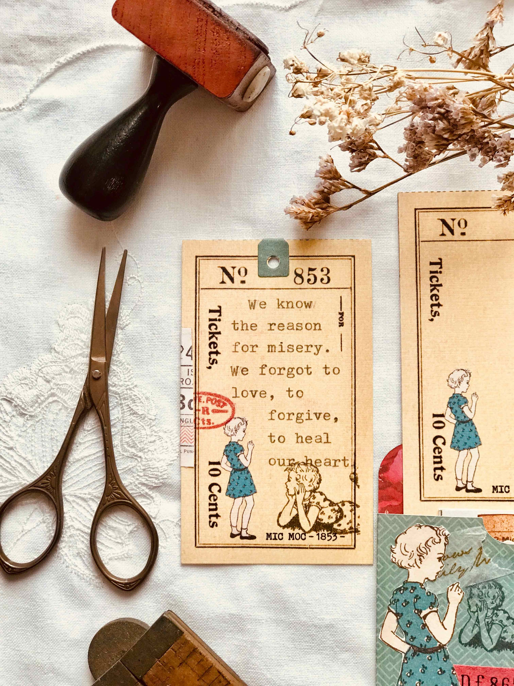 Vintage Style Tag  - VST 002 '853 Old Ticket' from micmoc.com at Mic Moc