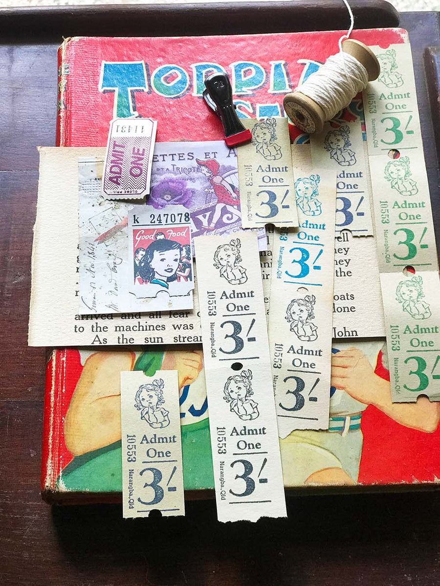 'Admit One' Ticket (入場券1枚) Rubber Stamp by Mic Moc from micmoc.com