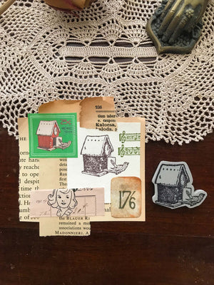'Birdsong Cuckoo Clock' Rubber Stamp by Mic Moc ('鳥のさえずり’鳩時計)from micmoc.com