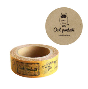 Owl Products Washi Tape - Stationery from micmoc.com at Mic Moc Curated Emporium