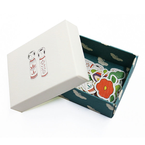 Wawomon Boxed Sticker Set - Kokeshi Dolls