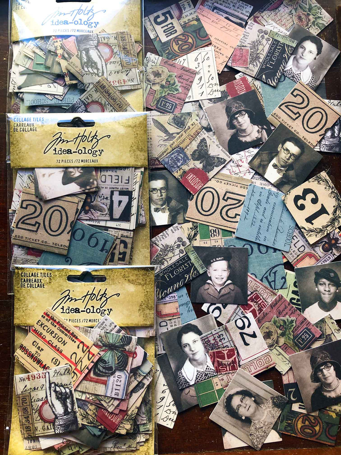 Tim Holtz® New Idea-ology Collage Tiles TH94217 from micmoc.com at Mic Moc