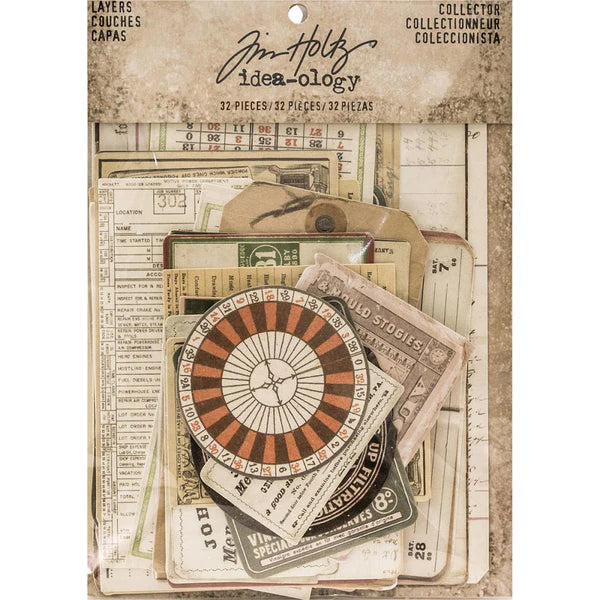 Pocket Cards by Tim Holtz 55 Papers Great for Mixed Media, Altered Art,  Junk Journals, Smash Books, Shadow Boxes 