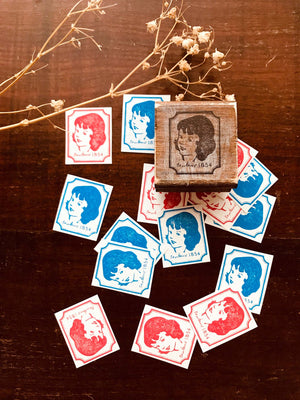 'Colours of 1854' Wood Rubber Stamp by Mic Moc ('1854年の色') by Mic Moc from micmoc.com