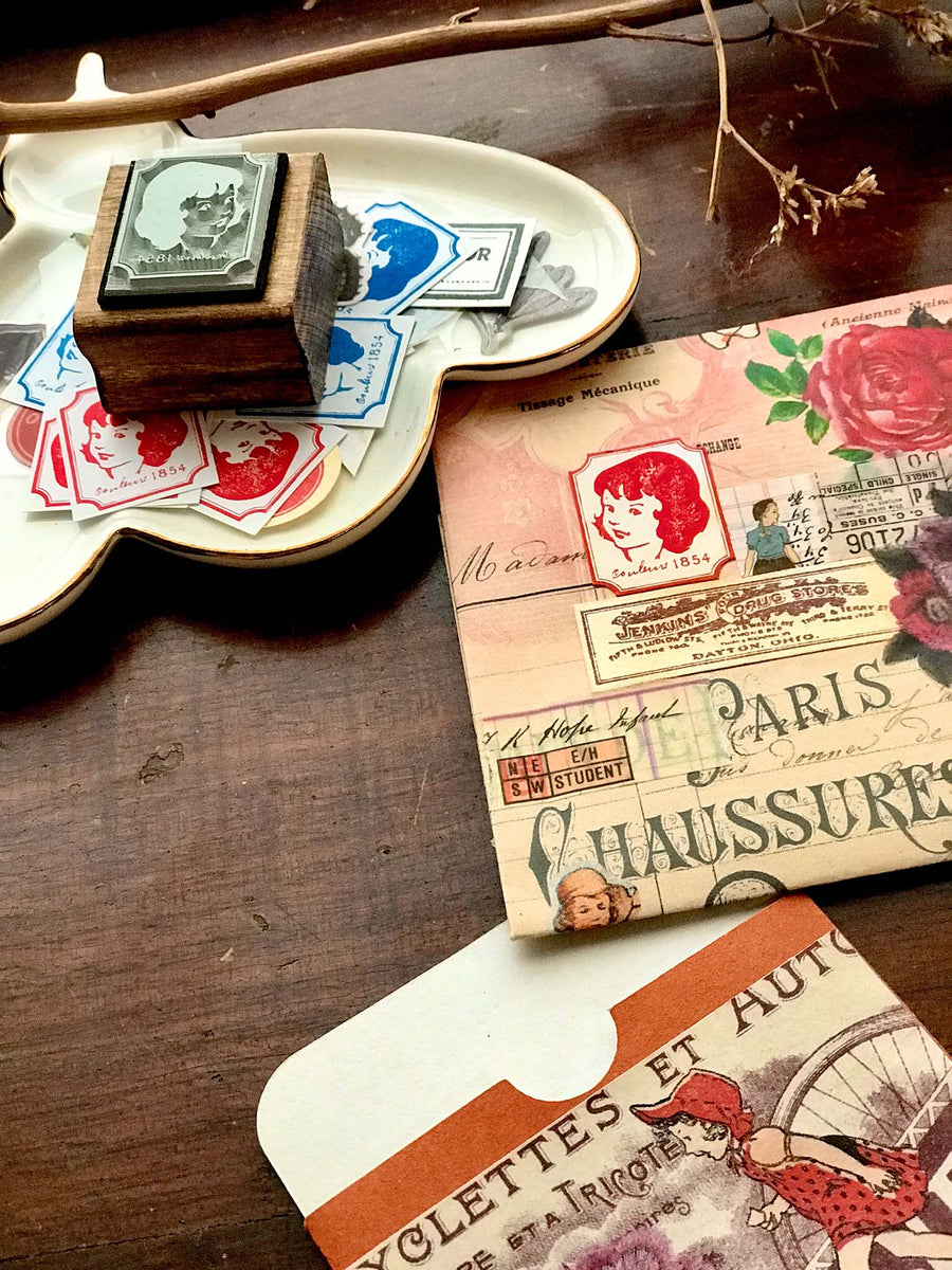 'Colours of 1854' Wood Rubber Stamp by Mic Moc ('1854年の色') by Mic Moc from micmoc.com