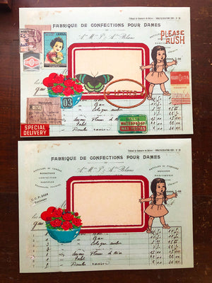 Vintage French Envelopes 'Compagnon de jeu' (Pack of 4)