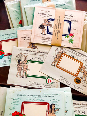 Vintage French Envelopes 'Compagnon de jeu' (Pack of 4)