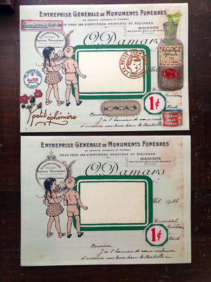 Vintage French Envelopes 'Compagnon de jeu' (Pack of 4)