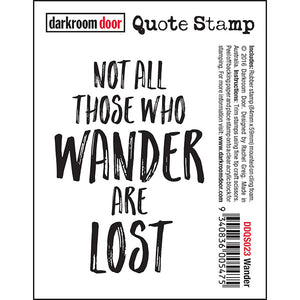 Darkroom Door Cling-Quote Stamp - Wander at micmoc.com at Mic Moc Curated Emporium