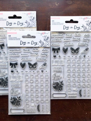 'Day-to-Day' 69 Pc Clear Stamp Set by Maggie Holmes - Crate Paper from micmoc.com