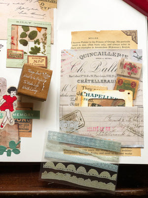 'Doilies & Lace' Vintage Inspired Receipt Note Pad - by Mic Moc (ドイリーとレースメモ帳)from micmoc.com