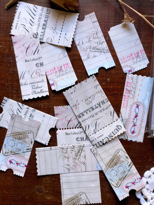 'Doilies & Lace' Vintage Inspired Receipt Note Pad - by Mic Moc (ドイリーとレースメモ帳)from micmoc.com