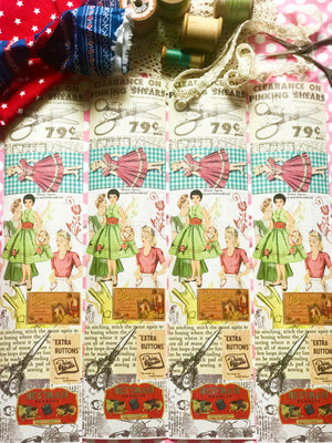Gummed Collage Sheets - GCS005 'Dressmaker'