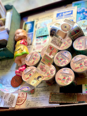 PET Clear Washi Tape 30MM - 'Ephemera Finds' (ビンテージ蒐集品) 