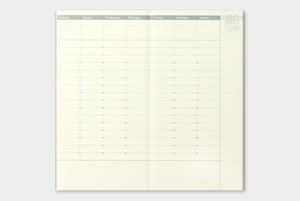 Traveler's Notebook Refill - 018 Free Diary Weekly (Regular Size) from micmoc.com at Mic Moc Curated Emporium