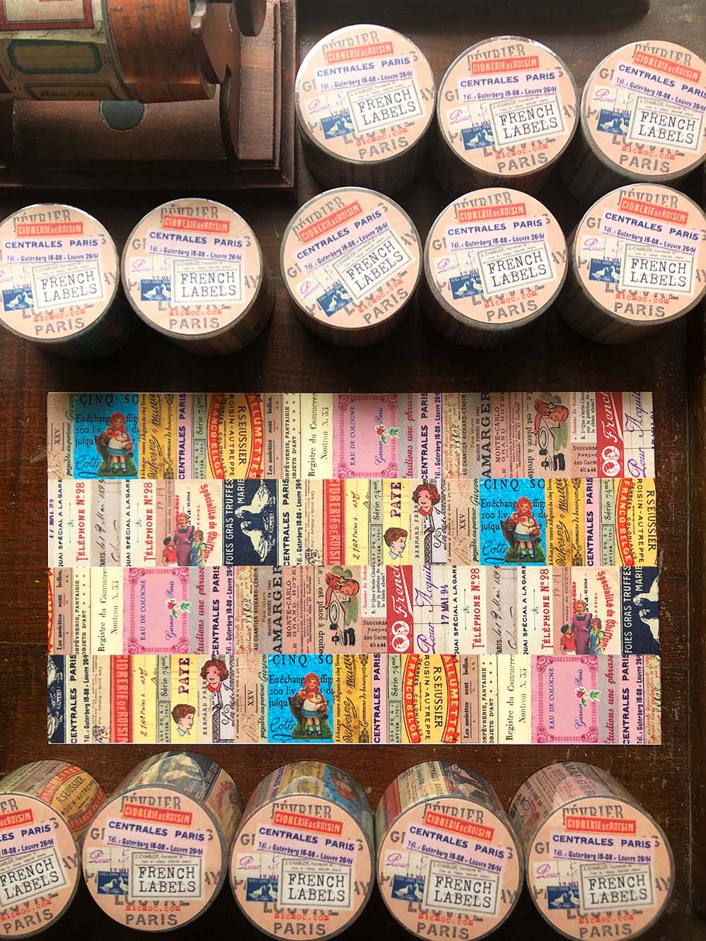 'French Labels' Washi Tape 30MM (フランスのヴィンテージラベル和紙) from micmoc.com at Mic Moc