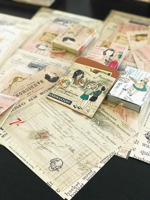 Collage Paper Kit CP002 'A Little French' by Mic Moc (12 Sheets/12 枚) 専用紙セット(フランス風のスタイル)by micmoc.com 