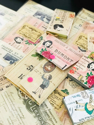 Collage Paper Kit CP002 'A Little French' by Mic Moc (12 Sheets/12 枚) 専用紙セット(フランス風のスタイル)by micmoc.com 