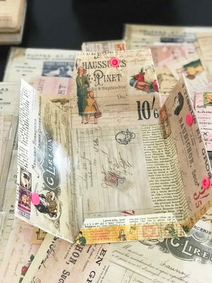 Collage Paper Kit CP002 'A Little French' by Mic Moc (12 Sheets/12 枚) 専用紙セット(フランス風のスタイル)by micmoc.com 