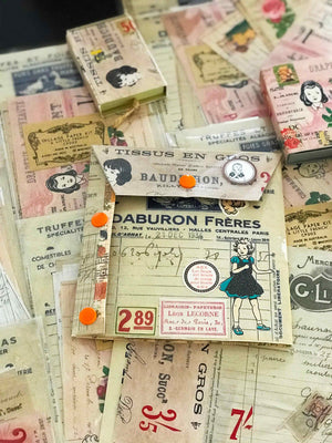 Collage Paper Kit CP002 'A Little French' by Mic Moc (12 Sheets/12 枚) 専用紙セット(フランス風のスタイル)