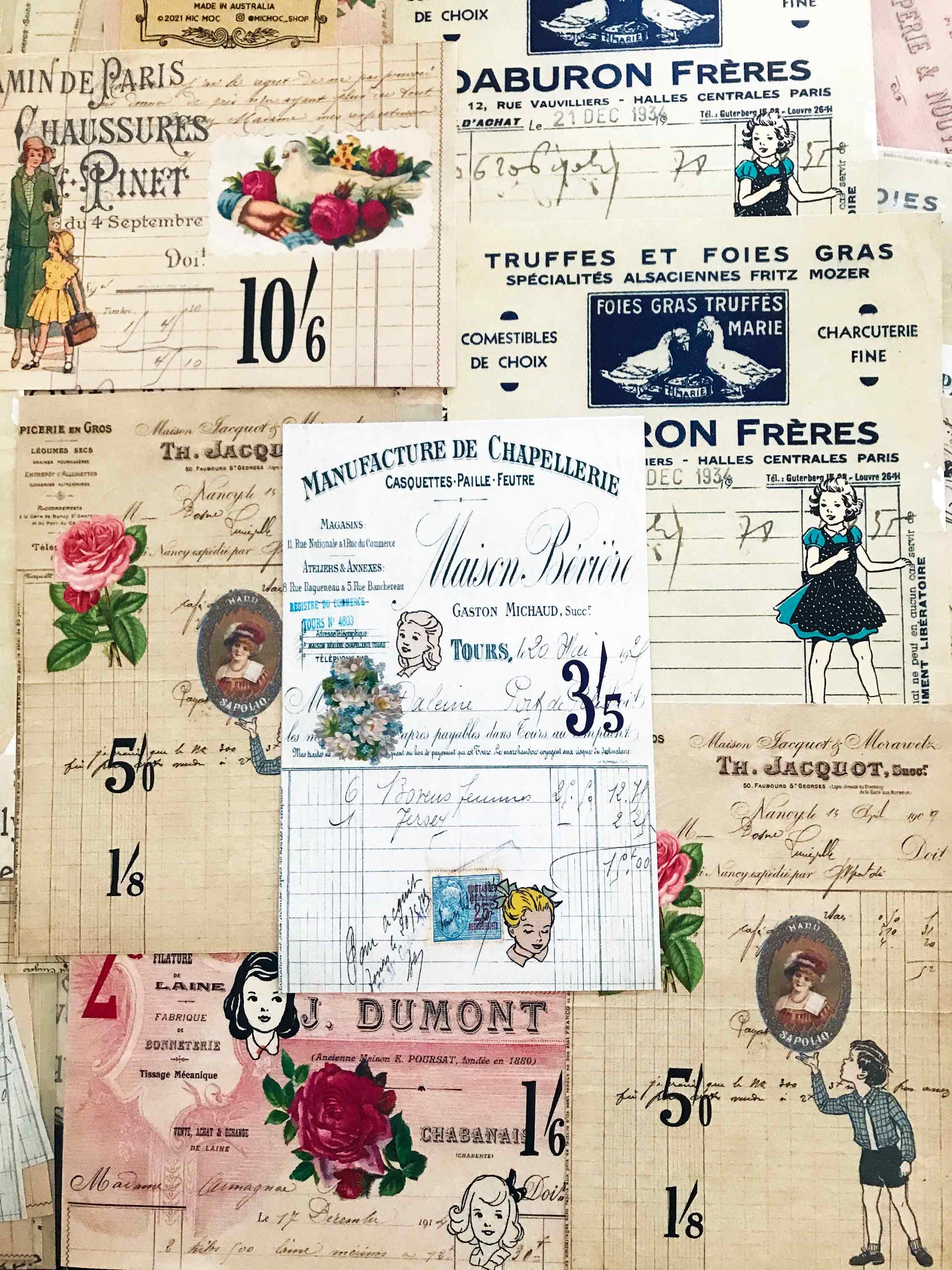 Collage Paper Kit 'Vintage Dressmaker' (Paper Only) at  - Mic Moc