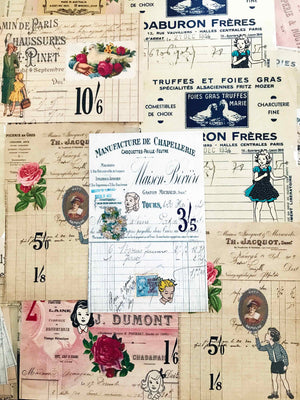 Collage Paper Kit CP002 'A Little French' by Mic Moc (12 Sheets/12 枚) 専用紙セット(フランス風のスタイル)by micmoc.com 