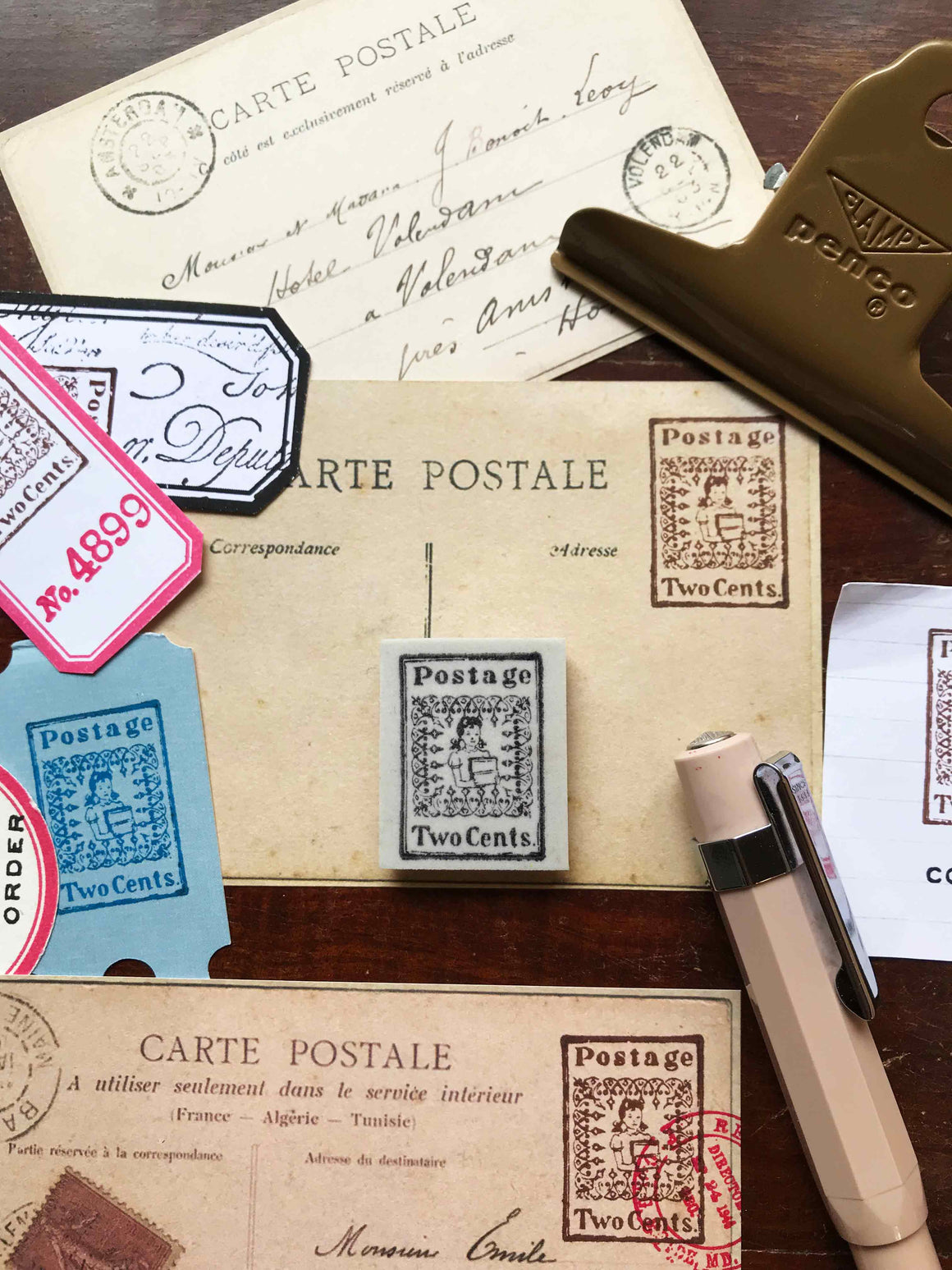 'Gift' Postage Stamp Rubber Stamp by Mic Moc from micmoc.com