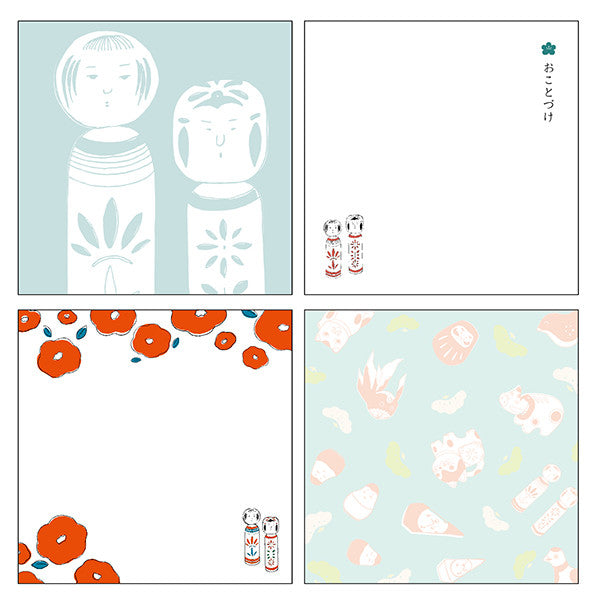 Memo Pad - Kokeshi Dolls