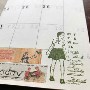 'Happy Days' Weekly Dater Rubber Stamp by Mic Moc from micmoc.com