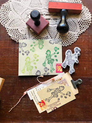 'Let Joy Bloom'(flower girl series) Rubber Stamp by Mic Moc - 喜びを咲かせましょう-  from micmoc.com
