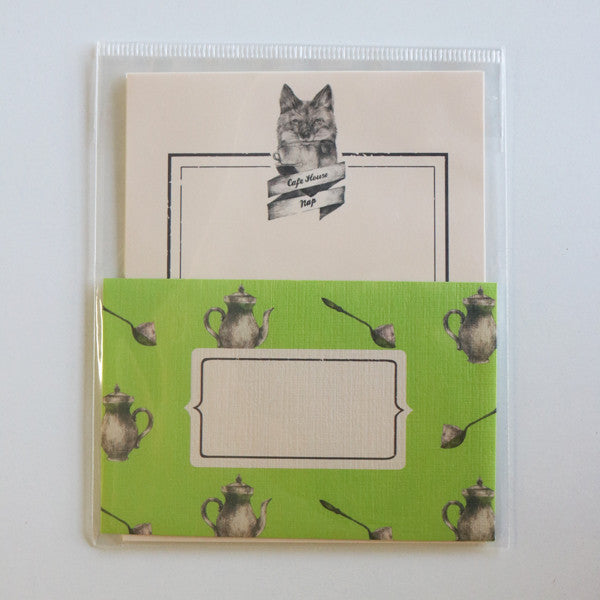 Mini Letter Writing Set - Cafe Fox - Mic Moc