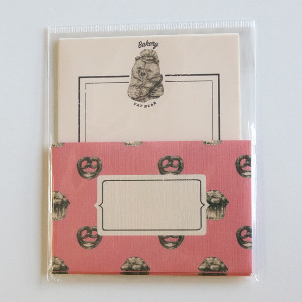 Mini Letter Writing Set - Bakery Bear from micmoc.com at Mic Moc Curated Emporium