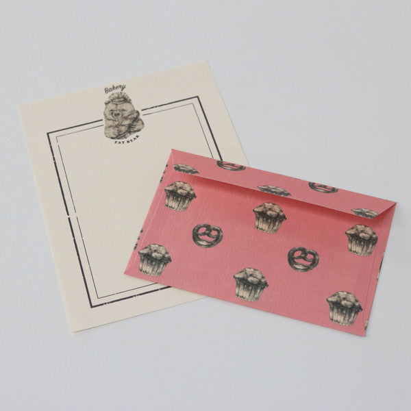 Mini Letter Writing Set - Bakery Bear from micmoc.com at Mic Moc Curated Emporium