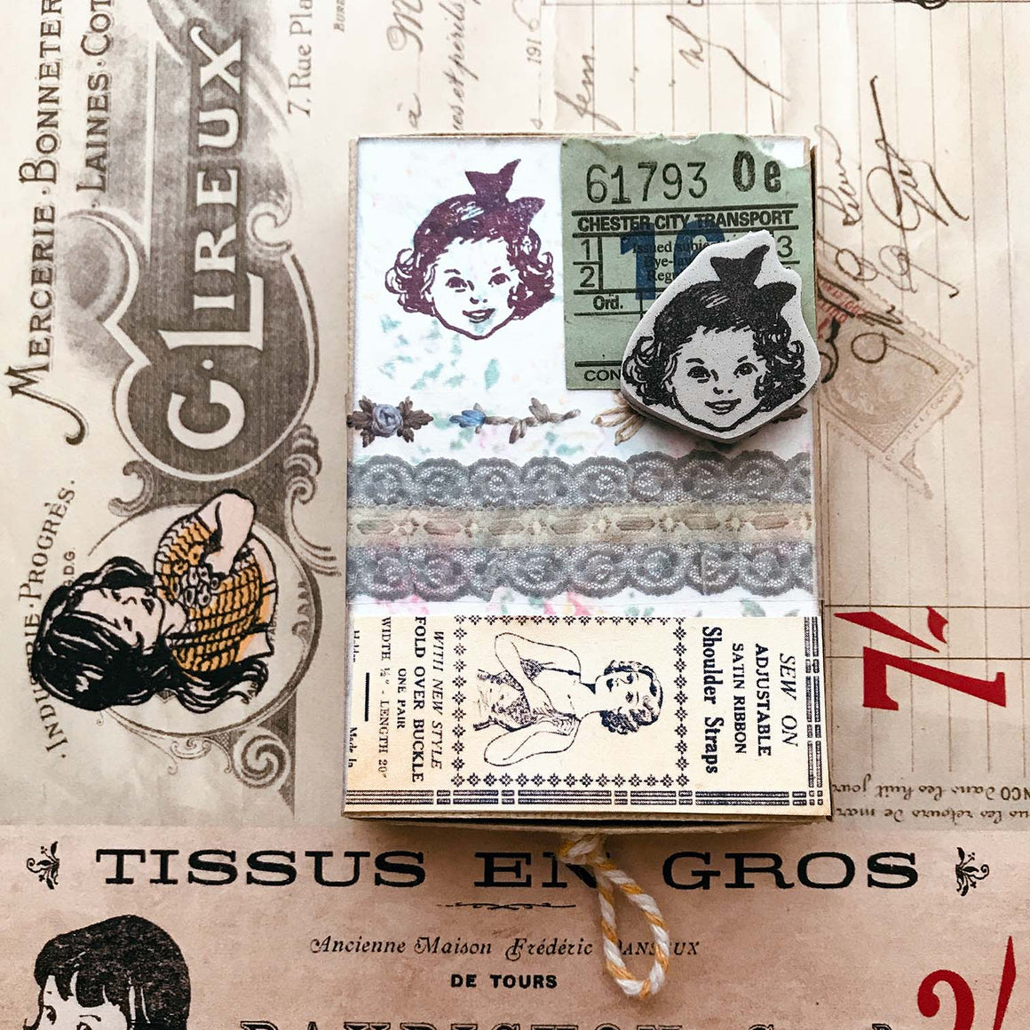 'Little Belle' Rubber Stamp by Mic Moc (可愛い女の子) at micmoc.com at Mic Moc