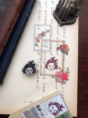 'Little Belle' Rubber Stamp by Mic Moc (可愛い女の子) at micmoc.com at Mic Moc