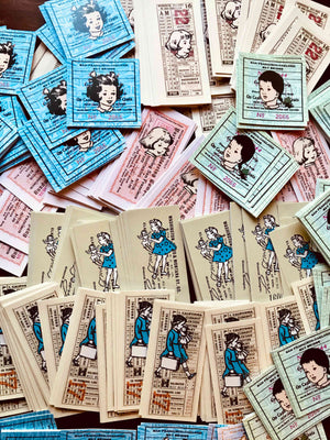 'Vintage Milk Caps' 'Little Traveller' - Little Retro Stickers (24 Pc/24個)'小さな旅行者'アンティークの交通機関のチケットステッカー レッテル 貼り紙  from micmoc.com at Mic Moc 