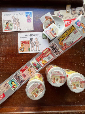 Premium PET (UV) Tape 45MM - 'Mail Remnants' (郵便物美術) - Mic Moc from micmoc.com at Mic Moc