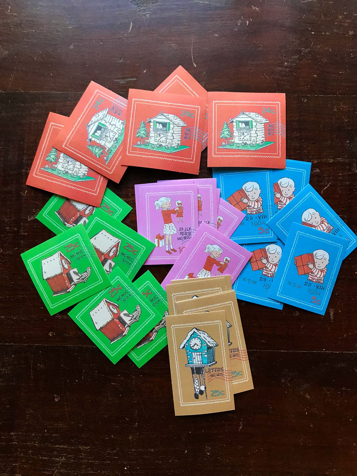 'A Time For Giving' - Little Retro Stickers (25 Pc/25個) by Mic Moc from micmoc.com 