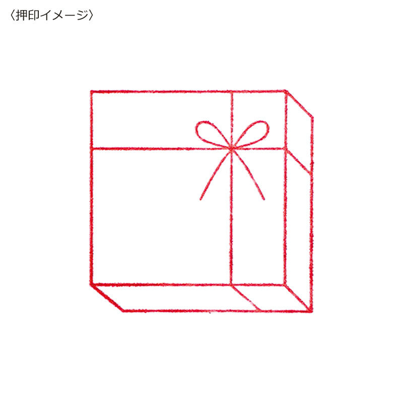Japanese Square Gift Stamp with Bow - Maruai by micmoc.com at Mic Moc Curated Emporium
