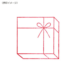 Japanese Square Gift Stamp with Bow - Maruai by micmoc.com at Mic Moc Curated Emporium