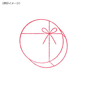 Japanese Round Cube Gift Stamp with Bow - Maruai by micmoc.com at Mic Moc